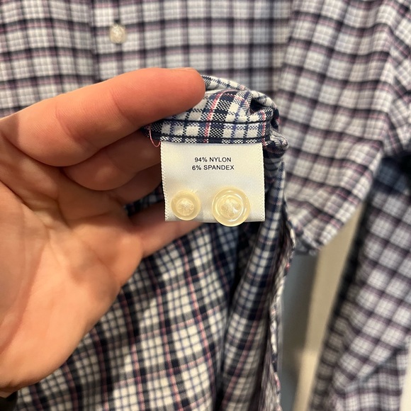 Peter Millar Crown Crafted Men's Long Sleeve Button Up Shirt Size XL Blue Check - Picture 4 of 5